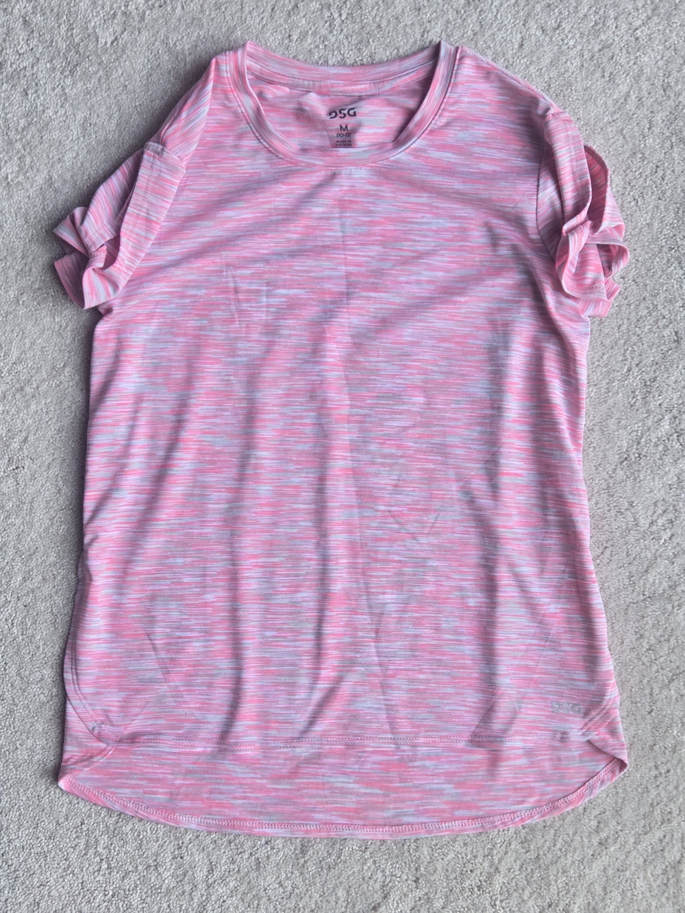 DSG Pink Space-Dye Short Sleeve Active Tee